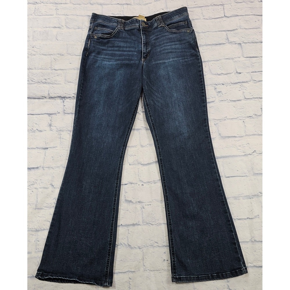 Democracy Bootcut Jeans Women 16 Blue Ab Technology Dark Wash Stretch